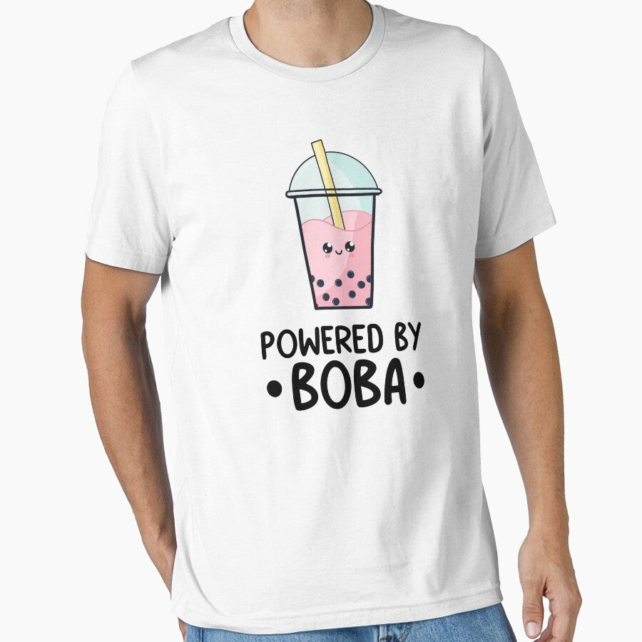 Powered By Boba Cute Boba Tea Lover by KD Merch T-Shirts, Hoodie, Sweatshirt | BlankRebels.com (Image 1)