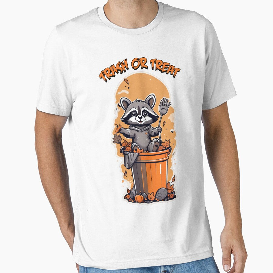 Vintage Trash or Treat Baby Raccoon Halloween by WolfMerrik T-Shirts, Hoodie, Sweatshirt | BlankRebels.com (Image 1)