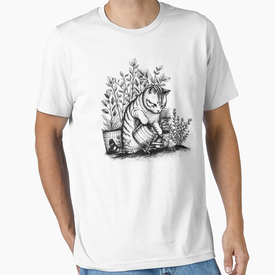 Cat Playing Gardening Garden Gardener Plants Kimberley King Art King Art T-Shirts, Hoodie, Sweatshirt