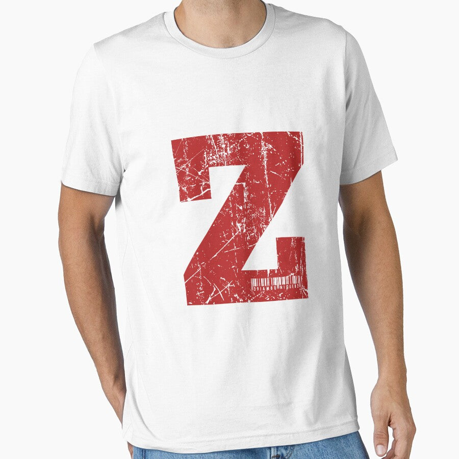 Red Grunge Monogram Letter "Z" I Am Unique by SunnyStreet T-Shirts, Hoodie, Sweatshirt | BlankRebels.com (Image 1)
