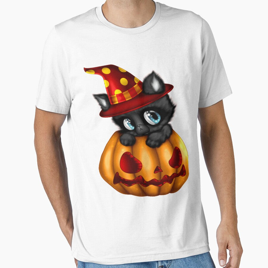 Cute Black Cat Halloween by X Top T-Shirts, Hoodie, Sweatshirt | BlankRebels.com (Image 1)