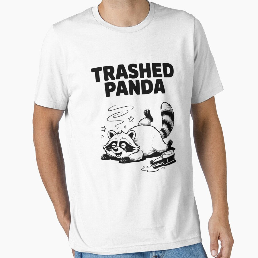 Trashed Panda Drunk Racoon by HeinzanoWeno T-Shirts, Hoodie, Sweatshirt | BlankRebels.com (Image 1)
