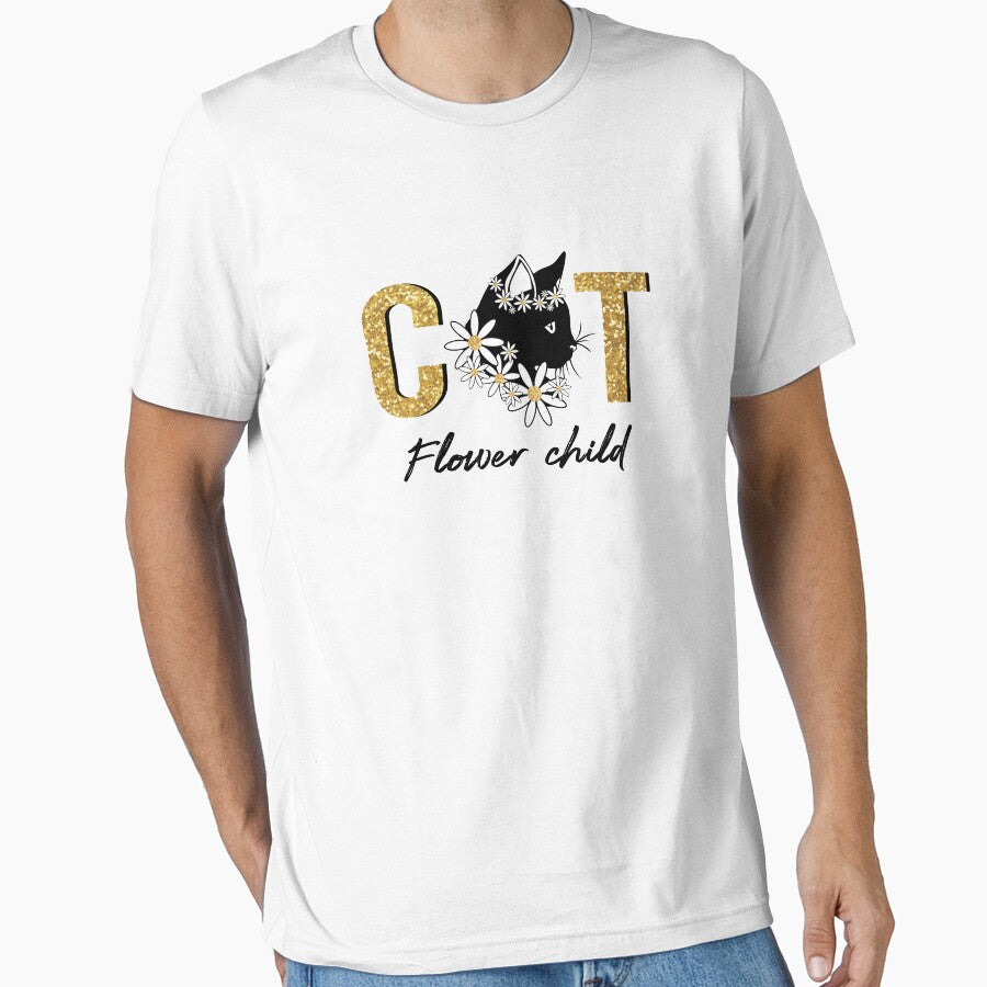 Cat Flower Child Hippie by RaymondPurves T-Shirts, Hoodie, Sweatshirt | BlankRebels.com (Image 1)