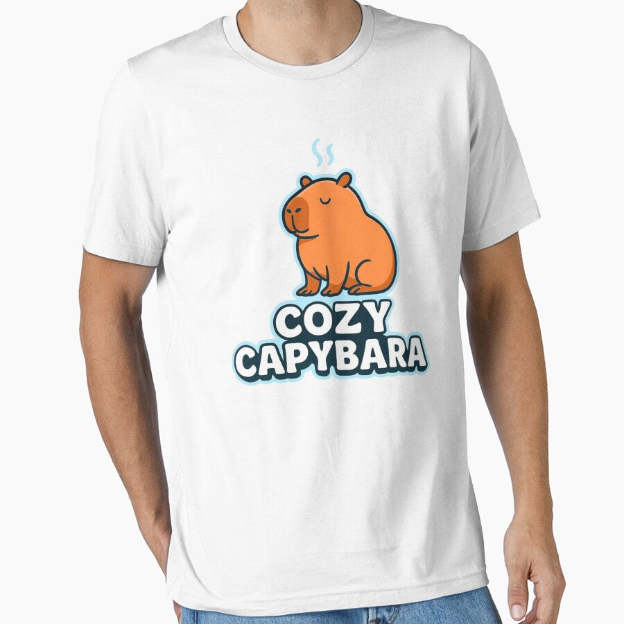 Capybara Cozy Glow – Cute Winter Animal Art T-Shirts, Hoodie, Sweatshirt