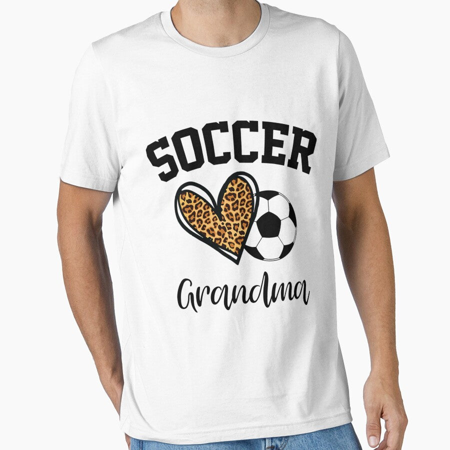 Soccer Grandma Leopard Heart Funny Mothers Day by najeeasjj098