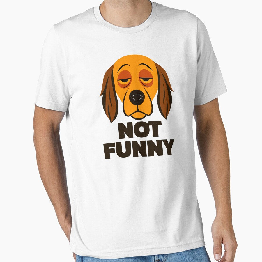 Not Funny Dog Unamused Face - Funny Sarcastic Dog Lover T-Shirt by Mr-Ma-Studio Hoodie, Sweatshirt (Image 1)