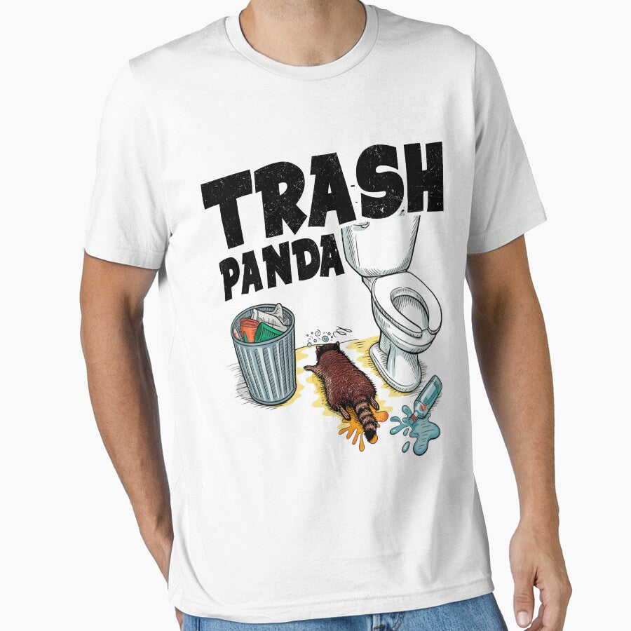 Trashed Panda Funny Drunk Racoon by MackenzieBin T-Shirts, Hoodie, Sweatshirt | BlankRebels.com (Image 1)