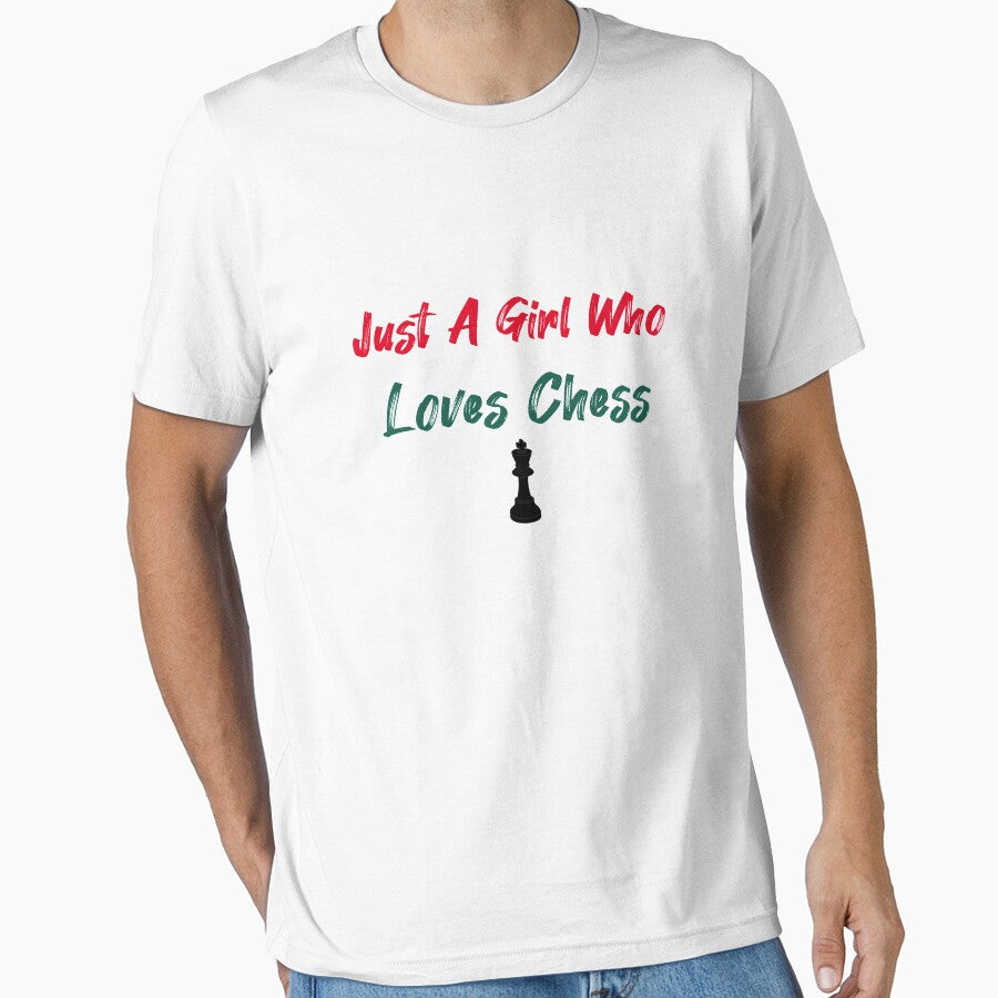Just  A Girl Who Loves Chess Vintage , , Funny Saying , Gift For Valentine Day by Soukainadesign T-Shirts,... (Image 1)