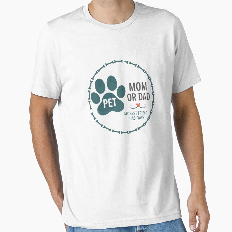 Pet Mom Dad – My Best Friend Has Paws Cute Paw Print Pet Lover T-Shirts, Hoodie, Sweatshirt