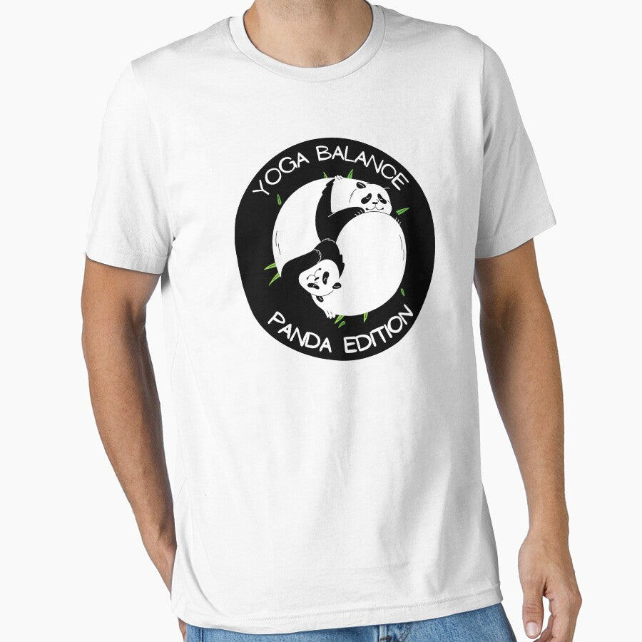 Yoga Balance: YinYang Symbol Made by Pandas by LyricsWear T-Shirts, Hoodie, Sweatshirt | BlankRebels.com (Image 1)