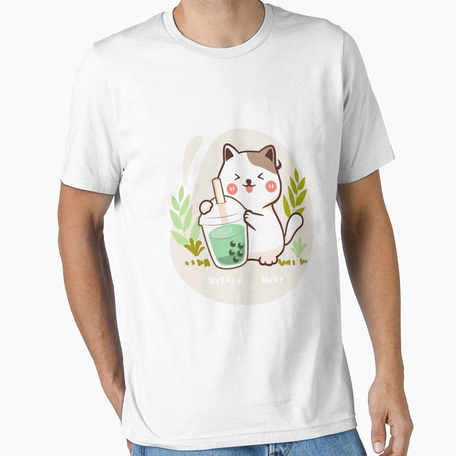 Cute Matcha Boba Cat – Kawaii Tea Lover Shirt by Kasad Hoodie, Sweatshirt | BlankRebels.com (Image 1)