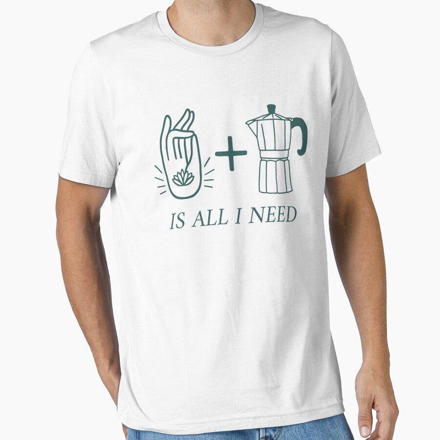 YOGA AND COFFEE IS ALL I NEED by LyricsWear T-Shirts, Hoodie, Sweatshirt | BlankRebels.com (Image 1)