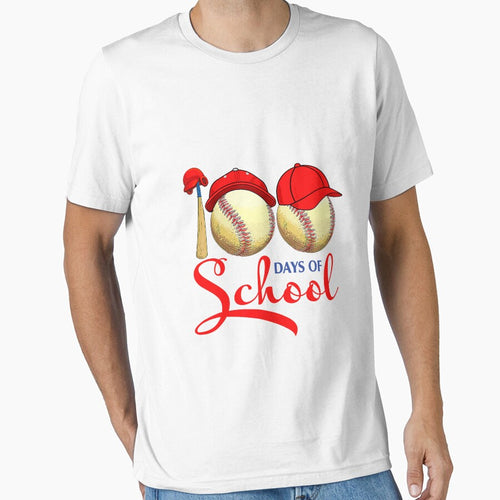 100 Days of School Baseball Teacher Kids by MobertsonArt T-Shirts, Hoodie, Sweatshirt | BlankRebels.com (Image 1)