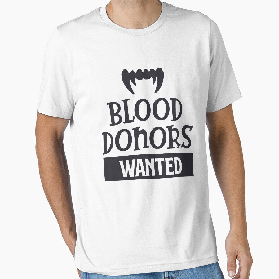 Blood Donors Wanted Funny Vampire Halloween by DNW-art T-Shirts, Hoodie, Sweatshirt | BlankRebels.com (Image 1)