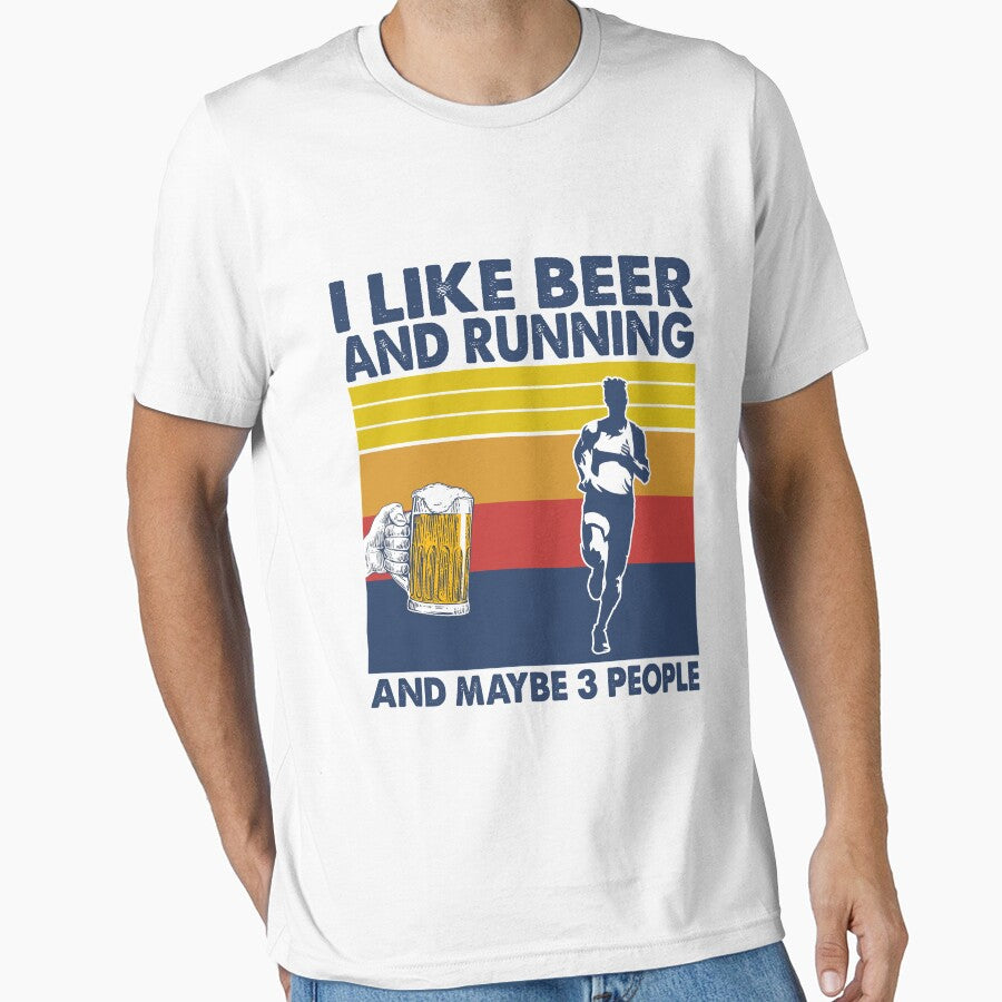 I like beer and running and maybe 3 people by Adolfo114 T-Shirts, Hoodie, Sweatshirt | BlankRebels.com (Image 1)