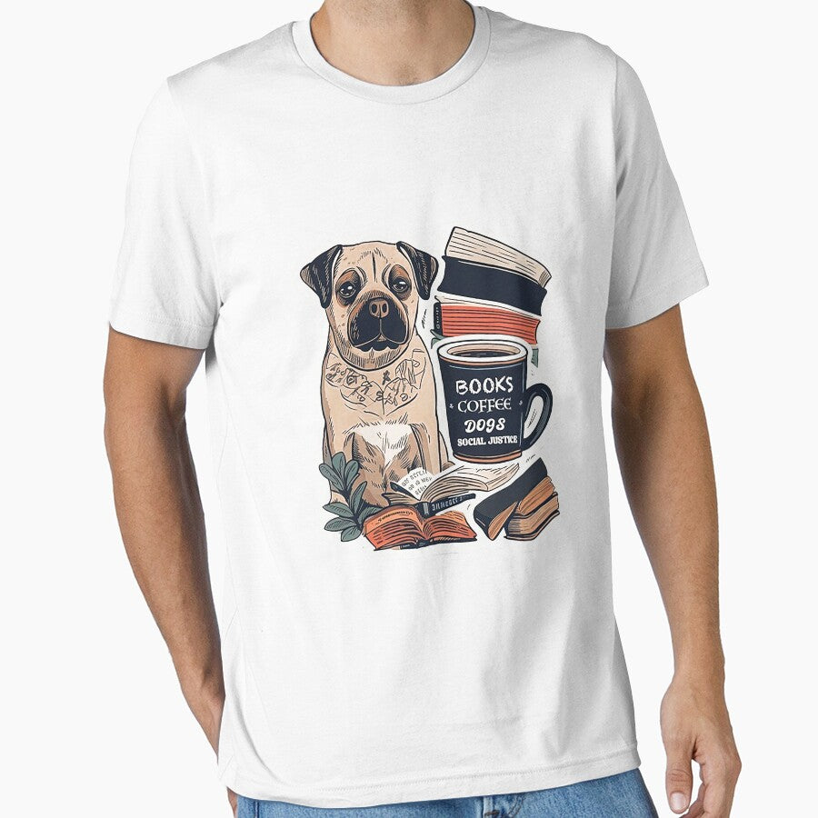 books and coffee and dogs and social justice by esthershull T-Shirts, Hoodie, Sweatshirt | BlankRebels.com (Image 1)