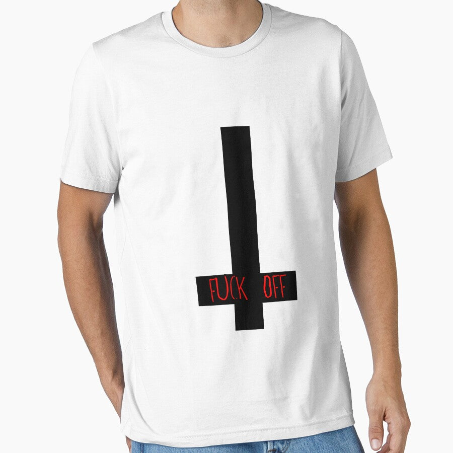 Inverted Cross: "Fuck Off" by rolypolynicoley T-Shirts, Hoodie, Sweatshirt | BlankRebels.com (Image 1)