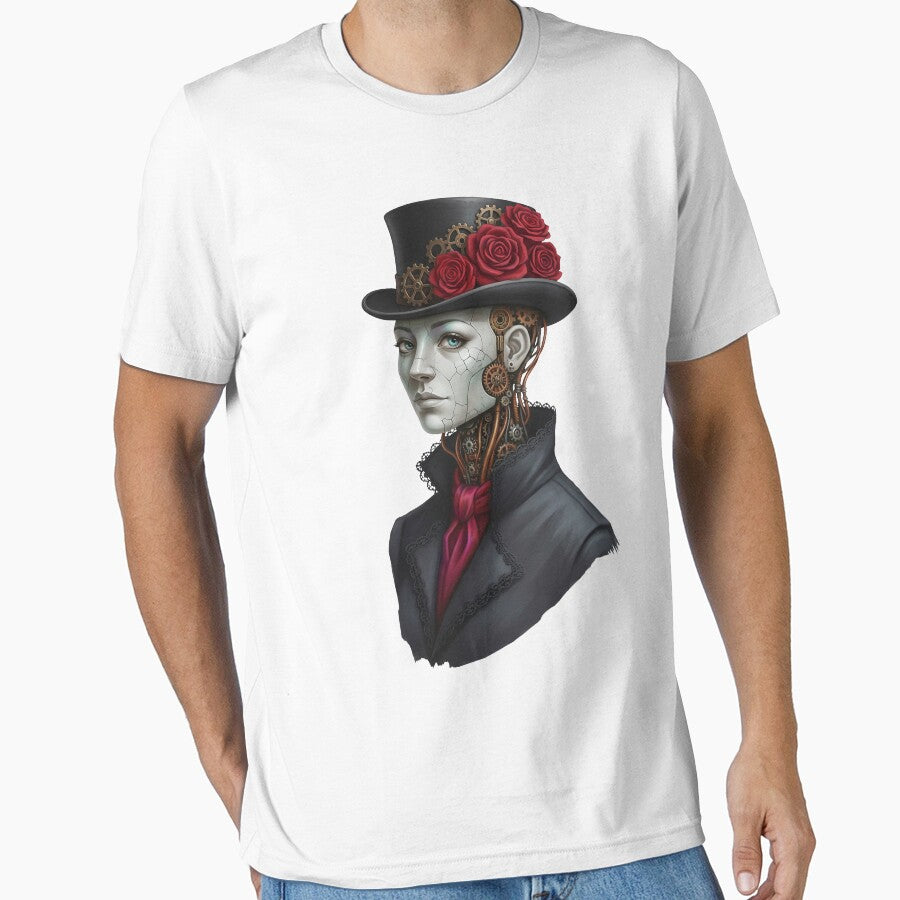 Dark Gothic Steampunk Mechanical Portrait by The Visual Syllabus T-Shirts, Hoodie, Sweatshirt | BlankRebels.com (Image 1)