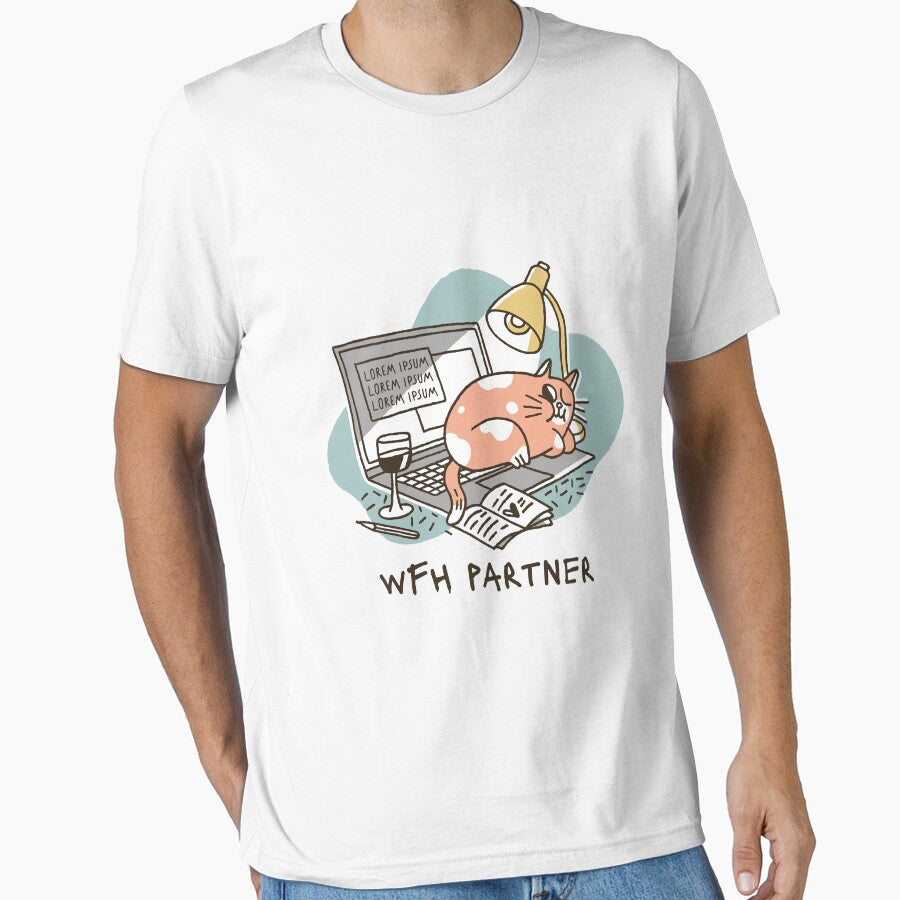 Work from home partner - cute cat lover by Mindy Bubble T-Shirts, Hoodie, Sweatshirt | BlankRebels.com (Image 1)