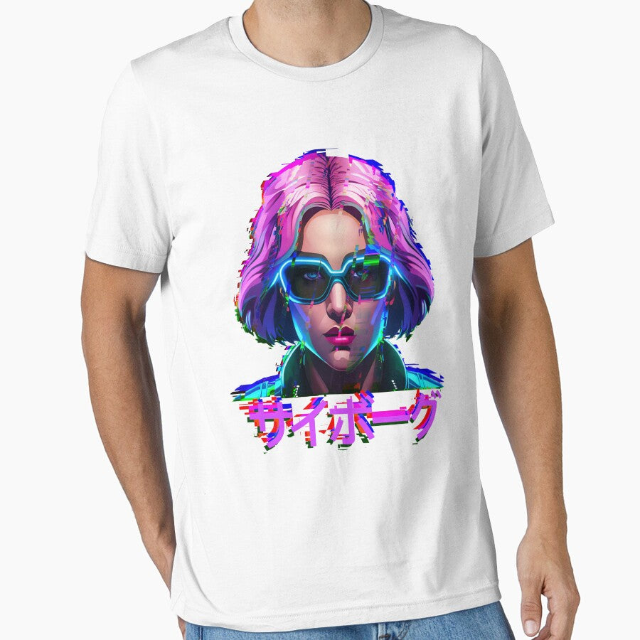 Glitched cyberpunk girl by suppddns T-Shirts, Hoodie, Sweatshirt | BlankRebels.com (Image 1)