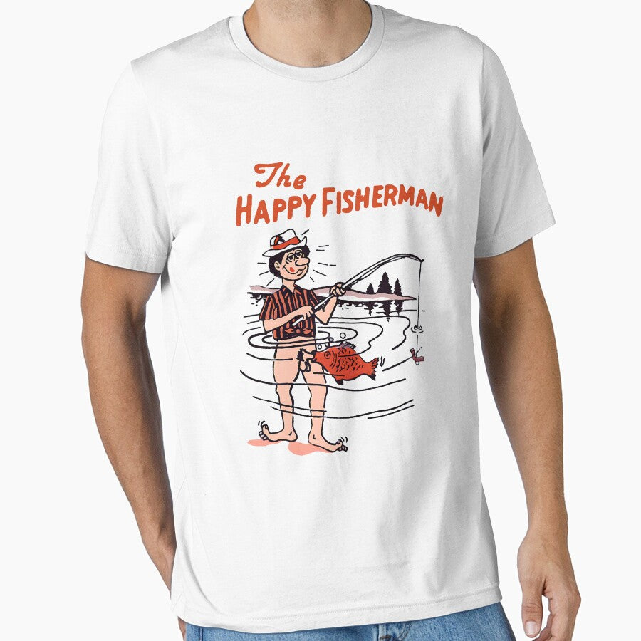 The Happy Fisherman  Classic T-Shirt by Fado Store Hoodie, Sweatshirt | BlankRebels.com (Image 1)
