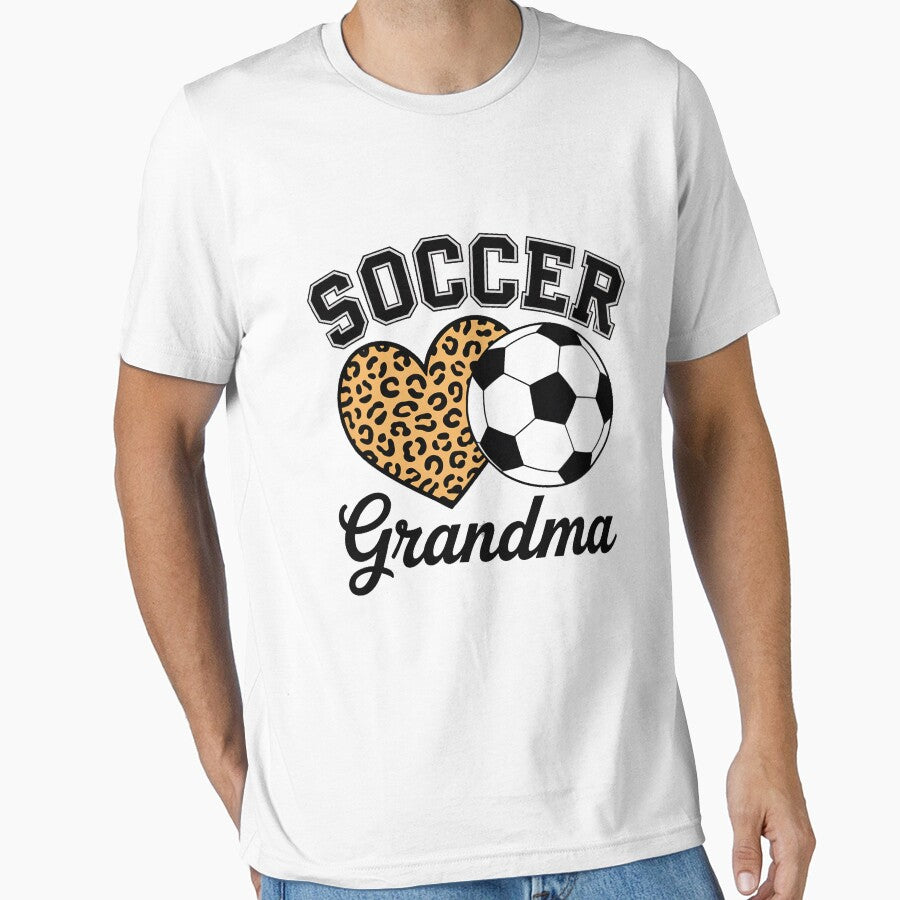 Soccer Grandma Leopard Heart Funny Mothers Day by fferomananul