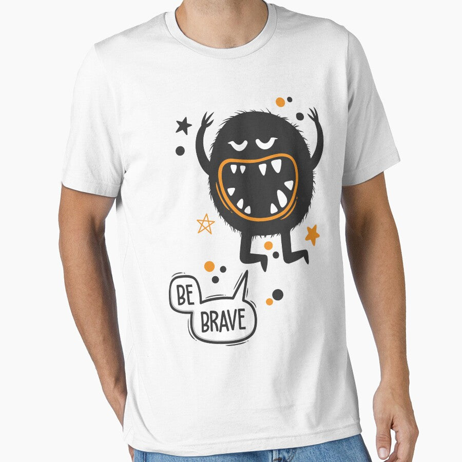BE BRAVE Weird Doodle Monster by ChilledDoodle