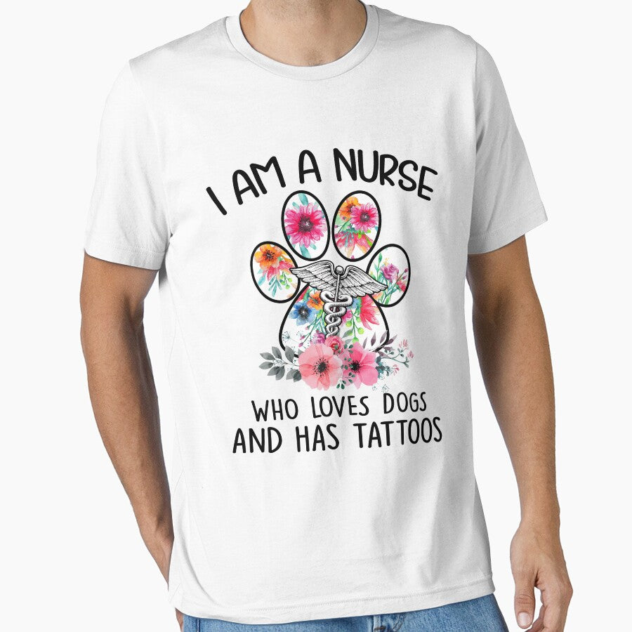 I am a nurse WHO LOVES DOGS by HolliuxGift T-Shirts, Hoodie, Sweatshirt | BlankRebels.com (Image 1)