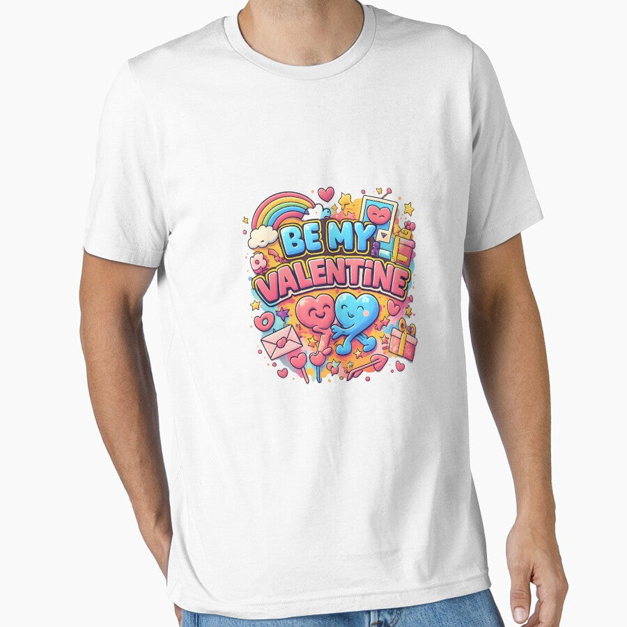 Be My Valentine – Cute Love Hearts Illustration by Sitred123 T-Shirts, Hoodie, Sweatshirt | BlankRebels.com (Image 1)