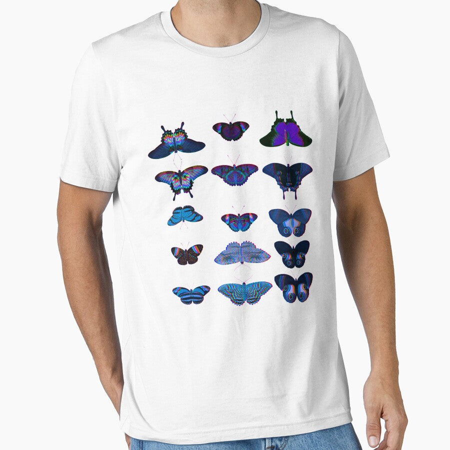 Trippy Blue Butterflies by millie-and-inez T-Shirts, Hoodie, Sweatshirt | BlankRebels.com (Image 1)