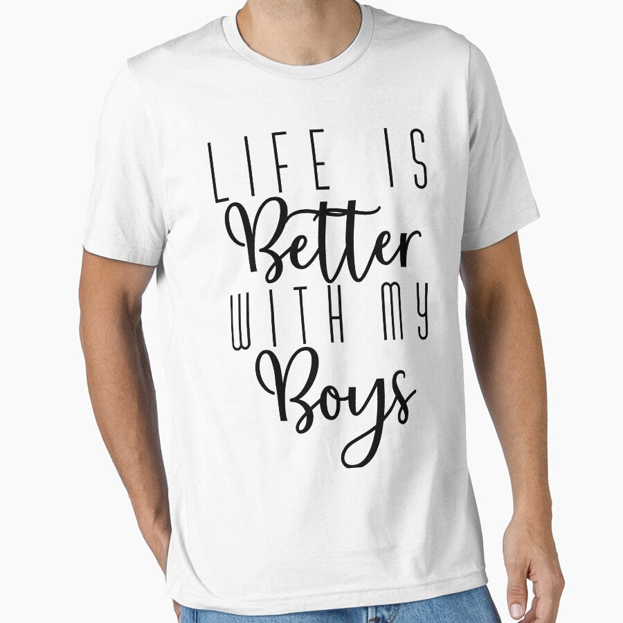 Life is Better with My Boys Shirt for Women Mom T Shirts Funny Short Sleeve Casual Tops Tees by Cooltees4u1... (Image 1)