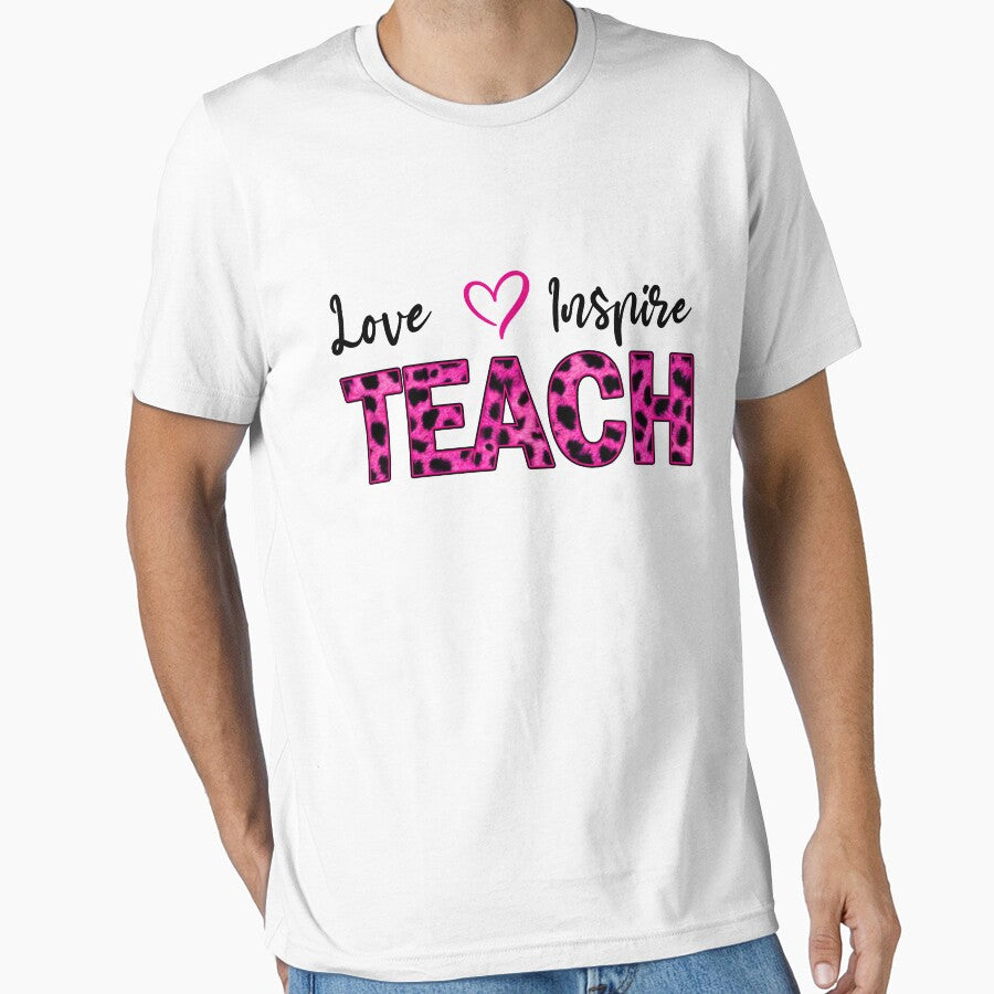 Teach Love Inspire Shirt, Teacher Gift, Teacher Shirt, Elementary School Teacher Shirt, Preschool Teacher,... (Image 1)