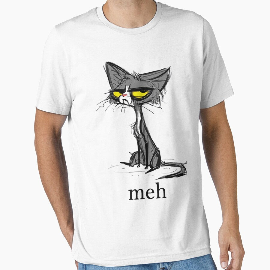 Funny Meh Cat Gift for Cat Lovers by midoxthemagnent T-Shirts, Hoodie, Sweatshirt | BlankRebels.com (Image 1)