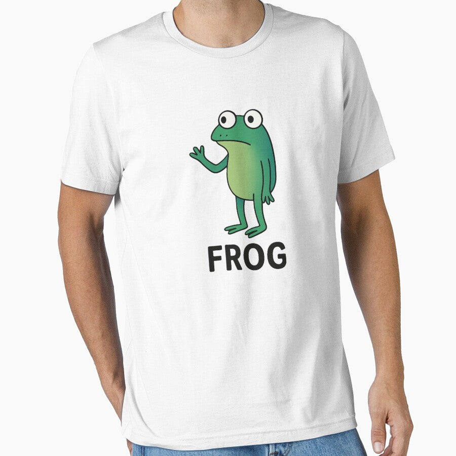 Funny Frog Meme – Cartoon Frog With Raised Hand by OxiSkor T-Shirts, Hoodie, Sweatshirt | BlankRebels.com (Image 1)