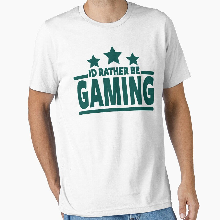 I'D RATHER BE GAMING - GAMER by ShirtWreck T-Shirts, Hoodie, Sweatshirt | BlankRebels.com (Image 1)