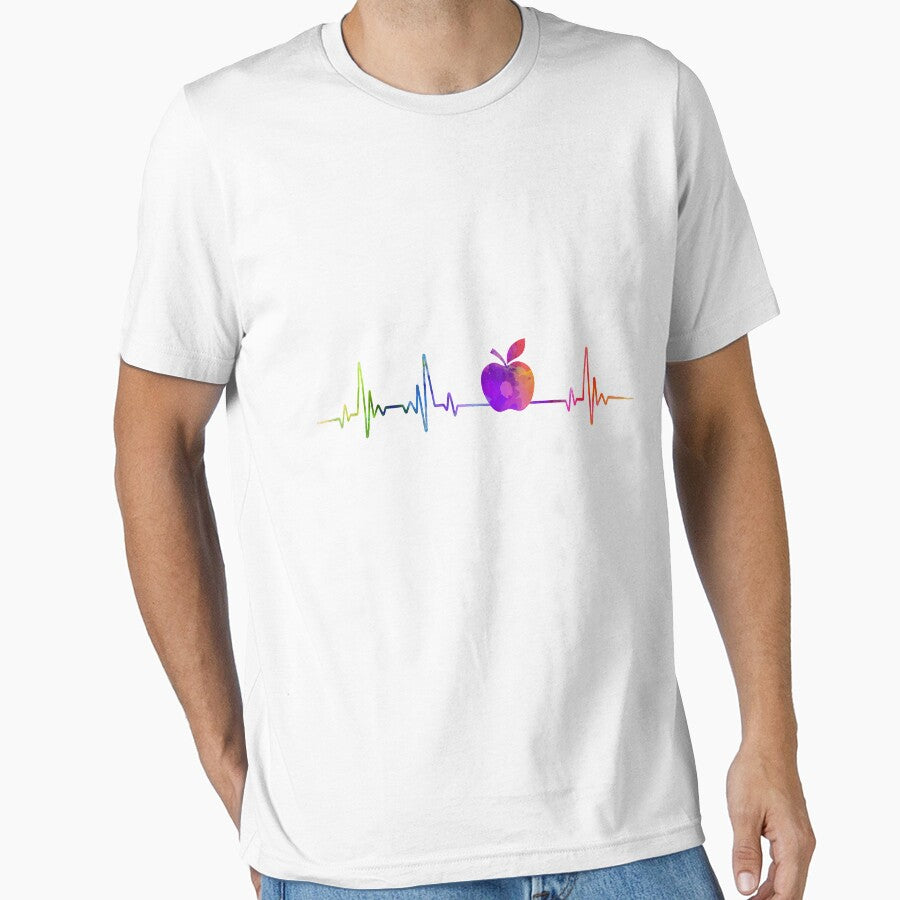 Teacher heartbeat watercolor, Teacher watercolor, Teacher heartbeat by loves789 T-Shirts, Hoodie, Sweatshirt (Image 1)