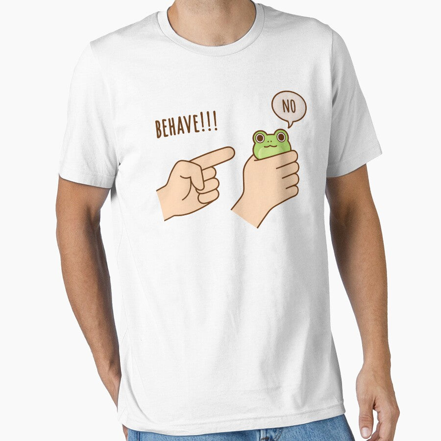 Dishonest Frog Funny Frog Meme Behave No Cartoon by gear-posters T-Shirts, Hoodie, Sweatshirt | BlankRebels.com (Image 1)