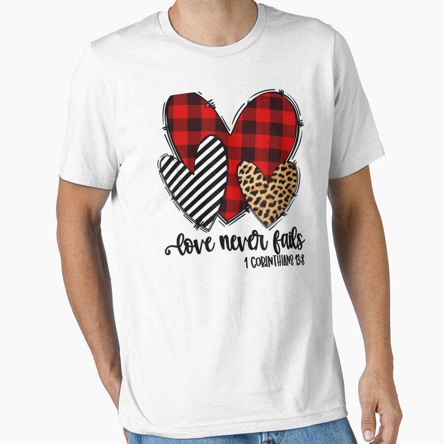 Leopard And Plaid Print Heart Valentine gifts by KatheChelsea T-Shirts, Hoodie, Sweatshirt | BlankRebels.com (Image 1)