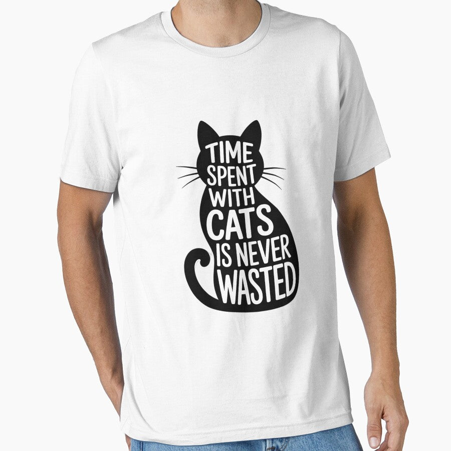 Time Spent With Cats Is Never Wasted - Cat Lover Kitten Men Women Girls Kids by RustsyMin