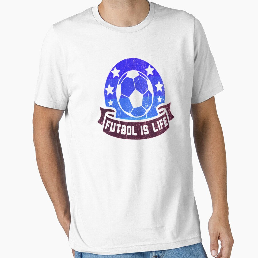 Funny Futbol Is Life Soccer Players Vintage Destress Design by Zoo-Moo