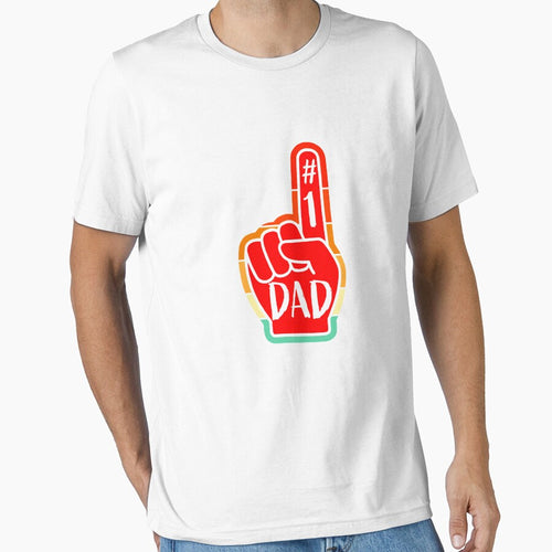 # 1 Dad Vintage Super Dad Father's Day Funny Retro Design by Easy-Logo T-Shirts, Hoodie, Sweatshirt (Image 1)