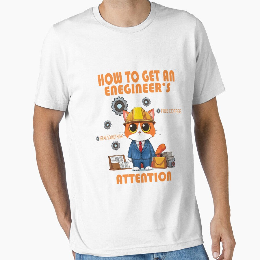 How To Get An Engineers Attention quote Funny Engineer Funny Cat by ArtisanAvenuue T-Shirts, Hoodie, Sweatshirt (Image 1)