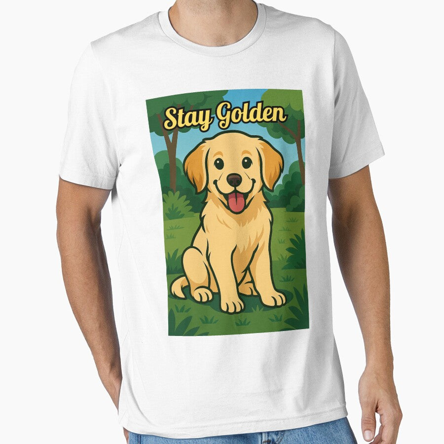 Stay Golden | Retro Golden Retriever Mom Shirt & Gifts by PetJoyPrintsCO
