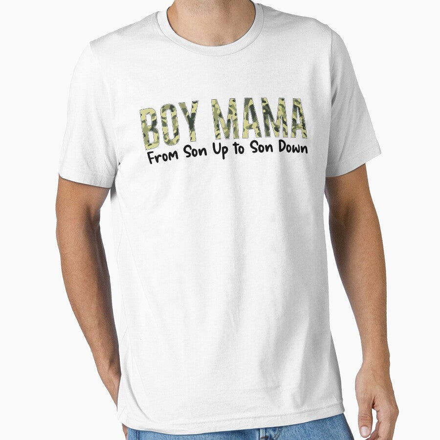 Mother's Day Sweatshirts Long Sleeve Pullover Tops Boy Mama (Image 1)