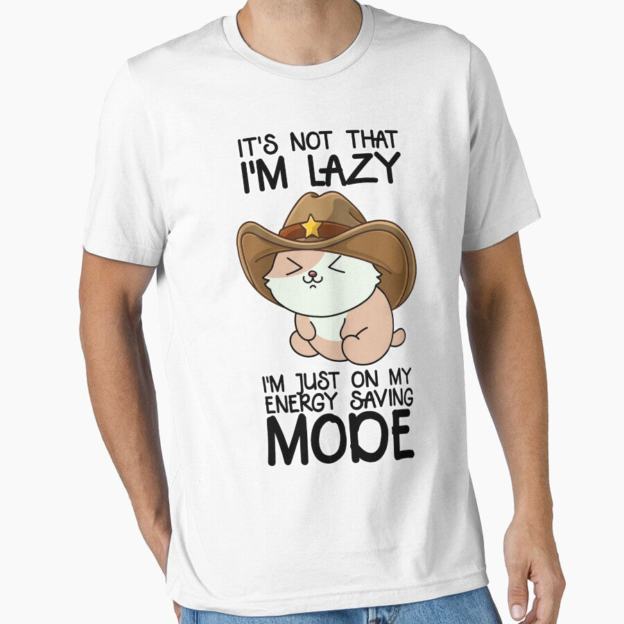 Lazy Cowboy Cat Funny Quote by Design_for_merch T-Shirts, Hoodie, Sweatshirt | BlankRebels.com (Image 1)