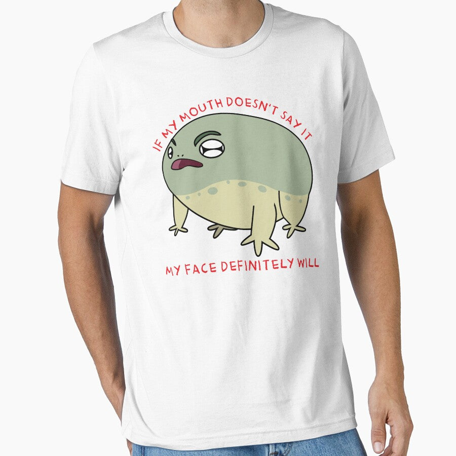 If My Mouth Doesn't Say It My Face Definitely Will Angry Little Frog T-Shirt | Top | Hoodie | Tank Top by... (Image 1)