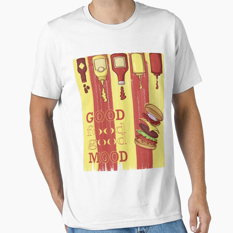 Good Food, Good Mood: The Ultimate Burger-Themed Design by surfingfun T-Shirts, Hoodie, Sweatshirt (Image 1)