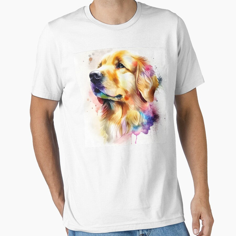 Watercolor Golden Retriever Portrait by kwillhoite T-Shirts, Hoodie, Sweatshirt | BlankRebels.com (Image 1)