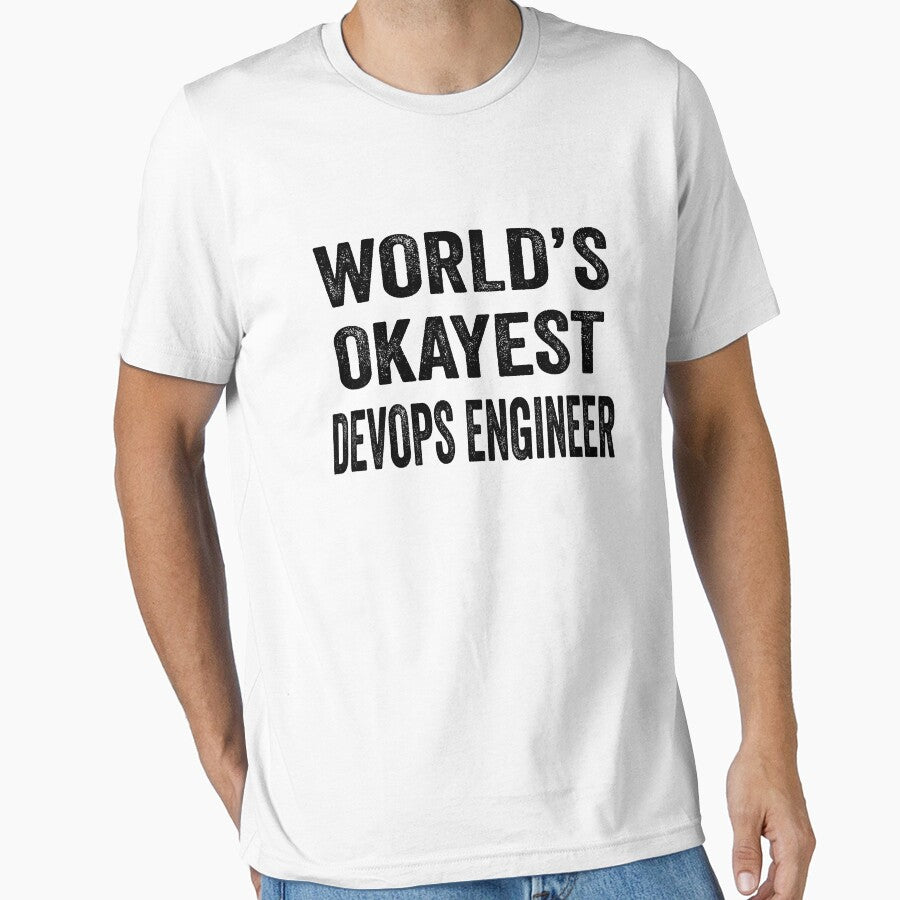 World's okayest Devops engineer Shirt, Funny Devops engineer Dad Husband Womens Boyfriend Birthday Christmas... (Image 1)