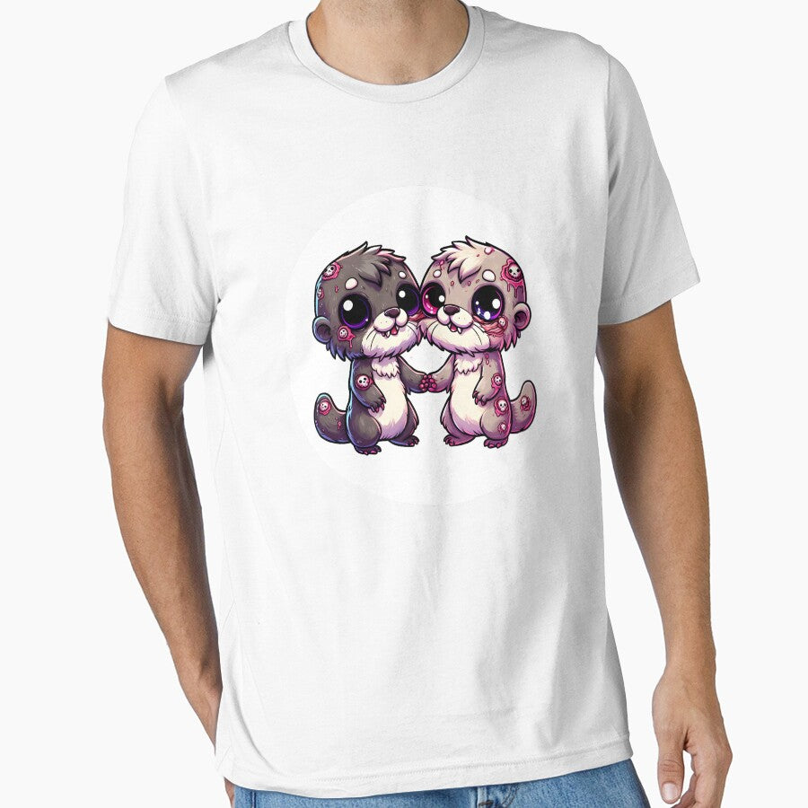 Undead Otter Duo: A Cute and Creepy Bond by Mechanical-Artt T-Shirts, Hoodie, Sweatshirt | BlankRebels.com (Image 1)